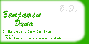 benjamin dano business card